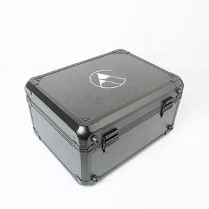 Estuche rígido de aluminio Maletín negro Caja de herramientas a prueba de golpes Estuche de transporte con espuma para instrumento mecánico de prueba - Product Image 2