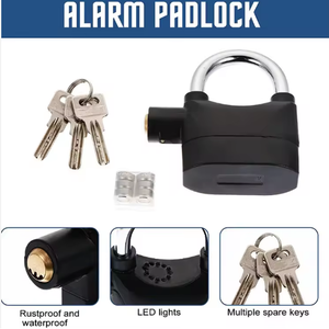110db अलार्म पैडलॉक सुरक्षा लॉक एंटी चोरी लॉक वाटरप्रूफ लॉक सेफ्टी लॉक - Product Image 3