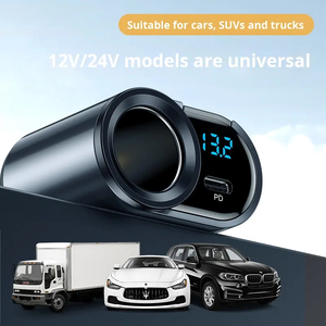 Chargeur de voiture à charge rapide 66W 12/24V, chargeur rapide <span class=keywords><strong>Apple</strong></span> PD 30W, adaptateur allume-cigare de voiture super rapide un-vers-trois - Product Image 4