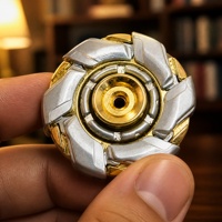 Spinner anti-stress en alliage de zinc plaqué or, modèle de sculpture artistique, jouet personnalisé en métal pour adultes, soulagement de l'anxiété au bureau