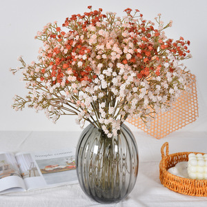 Laixing <b>Artificial</b> Baby's Breath Mixed Colors Soft Rubber Vase <b>Arrangement</b> Home Decor Living Room <b>Flower</b> Decoration - Product Image 2