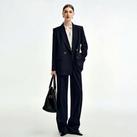 Blazer en polyester à rayures fines pour femme, veste de costume de bureau, vente en gros, taille personnalisée disponible