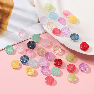 Colorful Translucent Glass Spacer <b>Beads</b> Round <b>Crystal</b> Lampwork For <b>Bracelet</b> Making AC4083 - Product Image 4