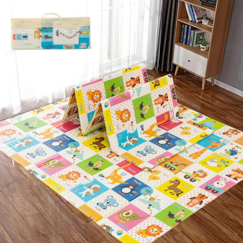 Foldable Crawling Carpet Kids Game Activity Rug Folding Blanket Educational Toys Baby Play Mat Waterproof XPE Soft Floor Playmat