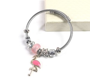 ทะเลเชลล์ลวดห่อลูกปัดสร้อยข้อมือสร้อยข้อมือลวดและเสน่ห์สแตนเลส - Product Image 4