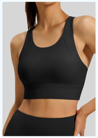 Soutien-gorge de sport pour femme à maintien élevé et haute élasticité avec bretelles, respirant, écologique, dos nu, pour le yoga