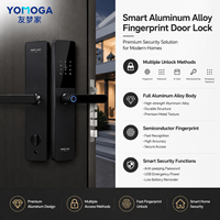 Cerradura Biométrica Inteligente Yomoga de Aleación de Zinc para Muebles y Puertas, con Huella Digital, Tarjeta RFID, WiFi y App, para Uso en Hoteles y Centros Comerciales