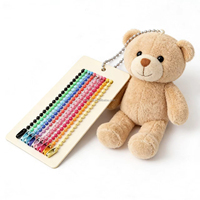 Porte-clés et collier électroplaqués multicolores, chaîne à billes en cuivre, différentes tailles de perles, chaîne à billes rondes