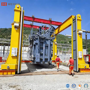 Sistema di Sollevamento a Portale Idraulico con Braccio Telescopico Regolabile in Altezza 50t 60t 70t 80t 100 Tonnellate con Verricello Elettrico Montato su Rotaia - Product Image 3