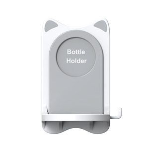 Time Machine Bottle Holder Wall Mount For Soap Dispenser Bathroom Storage Rack Cat Design No Drill Installation - Product Image 5