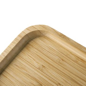 صينية تنظيم متعددة الوظائف مستدامة ومتينة ومحمولة للطاولة من الخيزران بطبقة واحدة - Product Image 3