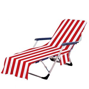 Housse de chaise de plage en gros, housse de transat, sac de rangement, serviette de plage rayée en microfibre à impression numérique 3D géométrique - Product Image 1