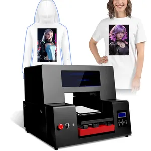 Dtg automático branco & escuro camiseta inkjet máquina de impressora lisa