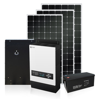 Système solaire photovoltaïque Plug and Play 4 kW 6 kW, système solaire domestique complet, ensemble complet de 1 2 3 kW, batterie solaire, système d'alimentation domestique pour usage domestique