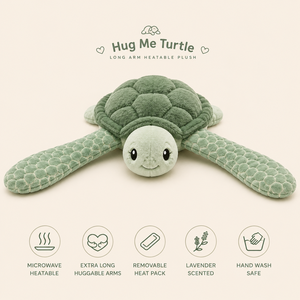 Peluche de tortuga para microondas ponderado personalizable, juguete de alivio de ansiedad cálido para calmar abrazos y calmar el estrés - Product Image 1