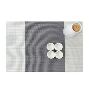 Sous-verres modernes et élégants <span class=keywords><strong>de</strong></span> style géométrique gris 30x45cm, creux, isolés, écologiques, non toxiques, en PVC tissé, en vinyle - Product Image 6