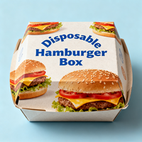 Harga Terjangkau Produk Baru Kualitas Bagus Kotak Burger Ramah Lingkungan Biodegradable Dapat Didaur Ulang Kemasan Sekali Pakai Tersedia OEM