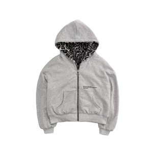 Nuova <span class=keywords><strong>Felpa</strong></span> Invernale con Cappuccio Stampa <span class=keywords><strong>Leopardata</strong></span>, Indossabile su Entrambi i Lati, con Cerniera, Vestibilità Ampia, in Poliestere, per Uomo - Product Image 5