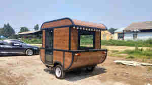 चीन विक्रेता फास्ट फूड गाड़ी लकड़ी मांस के लिए विक्रेता के साथ जंगल में रोटी पकाने का तवा बिक्री मलेशिया - Product Image 4