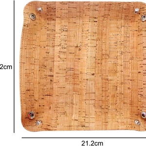 Custom Logo Fashion Cork <b>Storage</b> Tray Multipurpose Foldable Home Decorative Cork Organizer <b>Storage</b> Baskets - Product Image 2