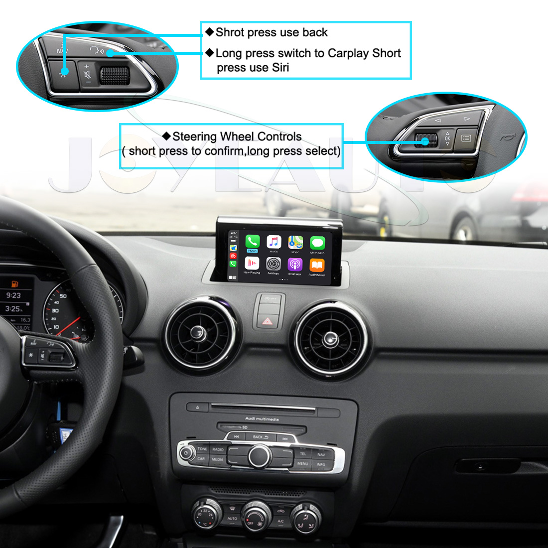 Audi A1 Q3用 ワイヤレスCarplayモジュール Car Multimedia Carplay Upgrade for Audi A1 Q3 2012-2018