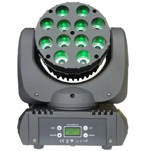 Lumières Ktv Laser Dj colorées 12x10W 4 en 1 faisceau LED lumière à tête mobile