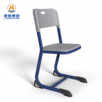 Chaise d'écolier Jiansheng Furniture, haute qualité, durable, ergonomique, écologique, design moderne, en plastique PP.