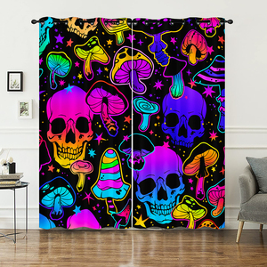 Rideaux en tissu polyester <span class=keywords><strong>de</strong></span> salon <span class=keywords><strong>de</strong></span> chambre à coucher imprimés en 3D à motifs personnalisés - Product Image 4