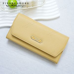Pierre Loues Women's Long <b>Wallet</b> Yellow 5 Inch <b>Card</b> <b>Holder</b> Everyday Use - Product Image 3