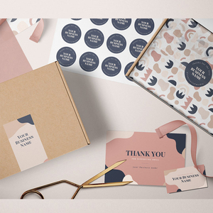 Design custom printed recycled subscription paper box cosmetic product shipping sticker mailer packaging box
