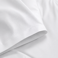 Parure de lit d'hôtel en satin de coton peigné 100 % pur coton 60S, quatre pièces, blanc pur, universelle quatre saisons, douce pour la peau