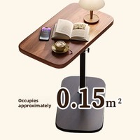 Table relevable pliable, table basse mobile, étagère de rangement pour dortoir et maison, table d'appoint rotative en acier inoxydable pour canapé