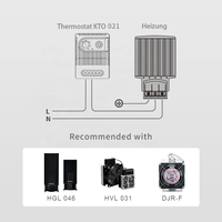 Thermostat compact NOXT pour armoire de commande mécanique 24VDC 240VAC, régulateur de température environnementale, thermostat bimétallique OEM/ODM