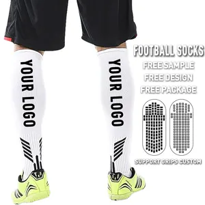 Calzini personalizzati a impugnatura lunga al ginocchio ad alta compressione squadra Sport calcio calze da calcio ispessiscono fondo asciugamano