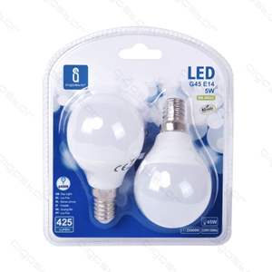 Bombillas LED A5 G45 de bajo consumo, 5W E14 6400K, nuevas, 2 unidades - Product Image 1