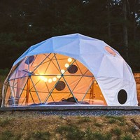Tente dôme ronde personnalisée de 6m 7m 8m tente de luxe pour événement maison préfabriquée imperméable tente yourte mongole glamping