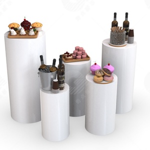 Clear Acrílico Cilindro Stand Suporte Partido Base Display Pillar para casamento Aniversário Art Decoração - Product Image 5