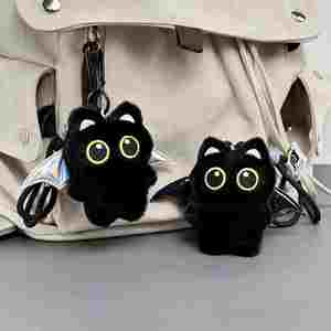 Cute Black Fun Keychain Devil Kitten Lovely Pendants for Party and Hallowmas <b>Bag</b> Pendant Decoration Couple <b>Gift</b> - Product Image 2