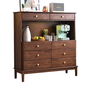 Modern Minimalist <b>Sideboard</b> Mocha Brown 900mm Storage Cabinet <b>Kitchen</b> Living Room Drawer Unit - Product Image 5