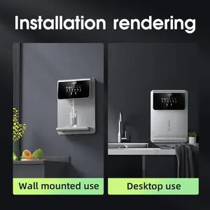 Dispenser air pemasangan dinding efisiensi tinggi, dispenser air pipa panas instan dengan layar sentuh