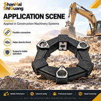 Pour ZX17U-2 ZAX17U-2 ZAXIS17U-2 : Couplage en caoutchouc pour excavatrice, inserts métalliques en caoutchouc haute élasticité, pièces flexibles pour mini-excavatrice