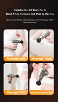 Pistolet de massage portable mini 32 vitesses 3200 tr/min, pistolet de massage des tissus profonds et des fascias, moteur sans balais, 4 têtes, rechargeable Type-C, masseur musculaire