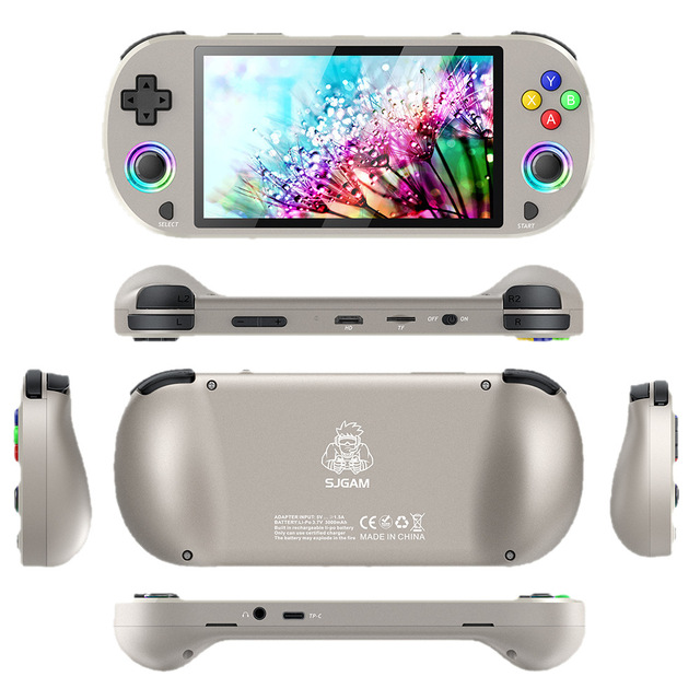 M22 Pro Classic Retro Handheld Game Console 5.0 Inch HD IPS Display Linux/Emelec 4.3 PS1 Gaming Wireless Controller 64GB