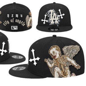 Cappello da baseball in PVC a 6 pannelli con visiera piatta, calotta rigida, ricamo teschio <span class=keywords><strong>AA</strong></span>, corona completamente chiusa, per il commercio estero, transfrontaliero, modello 2025, taglia unica - Product Image 1