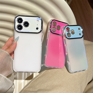 Senyork candy colors glossy shockproof phone case for iPhone 17 16 15 pro max large <b>window</b> lens protect back <b>cover</b> wholesale - Product Image 1