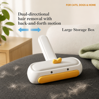 Brosse pratique et portable double face pour enlever les poils d'animaux, pour un nettoyage et un toilettage quotidiens faciles des chats et des chiens à la maison