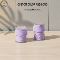 Pots à crème en acrylique écologiques de luxe sans air de 15g et 30g avec couvercles en plastique pour emballage personnalisé de lotions et soins de la peau