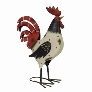 Metal Garden Animal Outdoor garden chicken and Hen metal Rooster Decoration