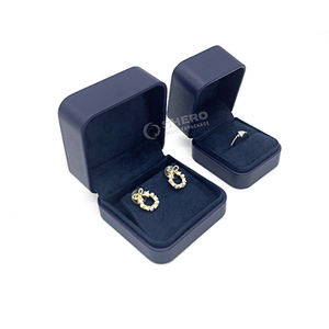 Luxury Blue Pu Leather Jewelry Box Portable Display Box for High End Jewelry Shop Use - Product Image 4