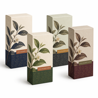 Cartons à fond verrouillable écologiques et recyclables personnalisés avec revêtement UV et impression offset pour les coffrets cadeaux de sachets de thé de spécialité